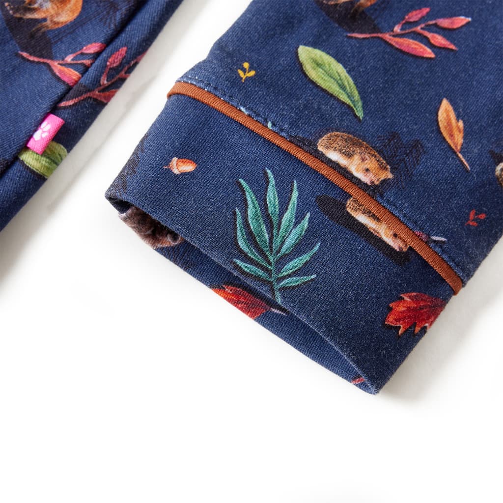 Kinderjurk met lange mouwen 104 marineblauw is nu te koop bij PeponiXL, paradijselijk wonen!