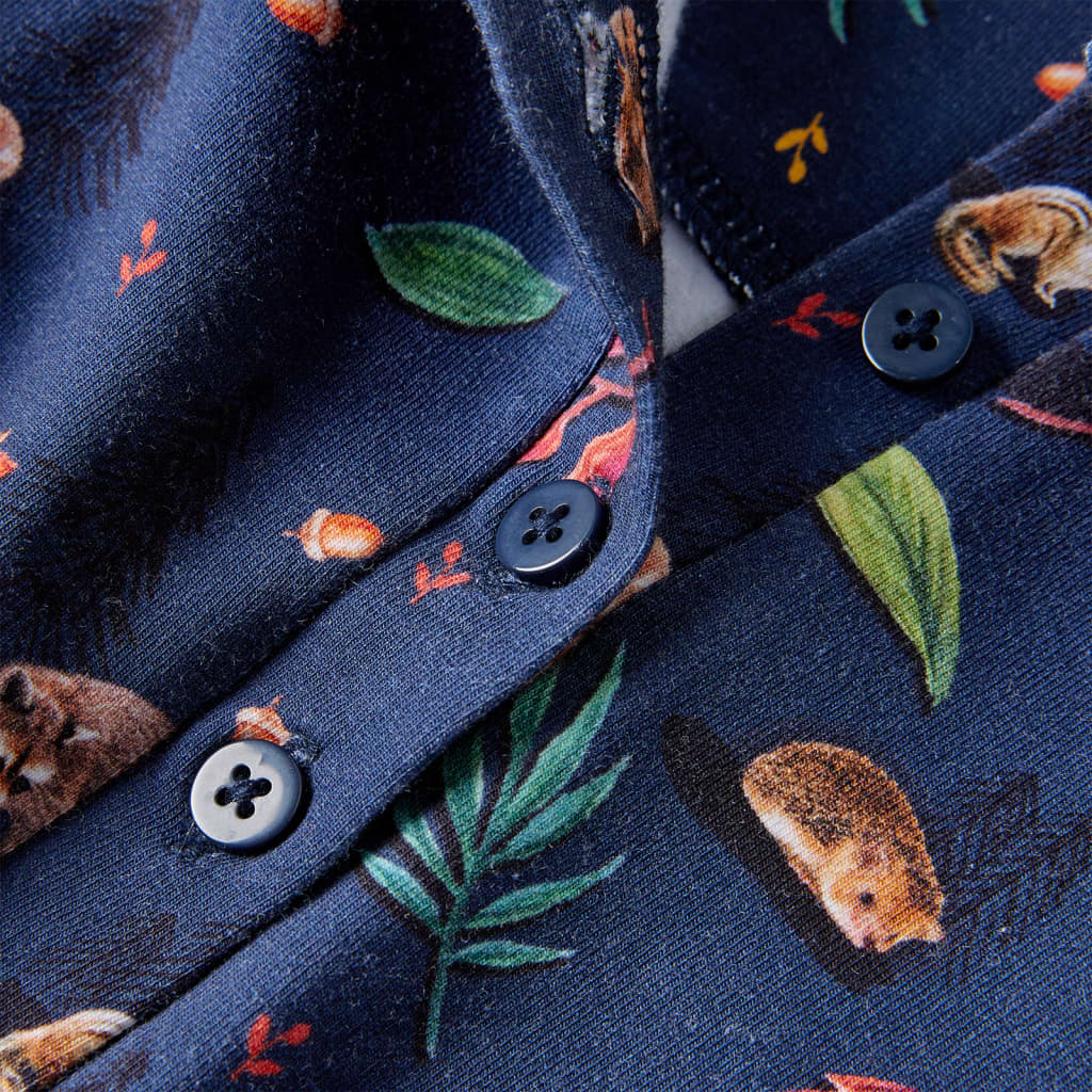 Kinderjurk met lange mouwen 116 marineblauw is nu te koop bij PeponiXL, paradijselijk wonen!