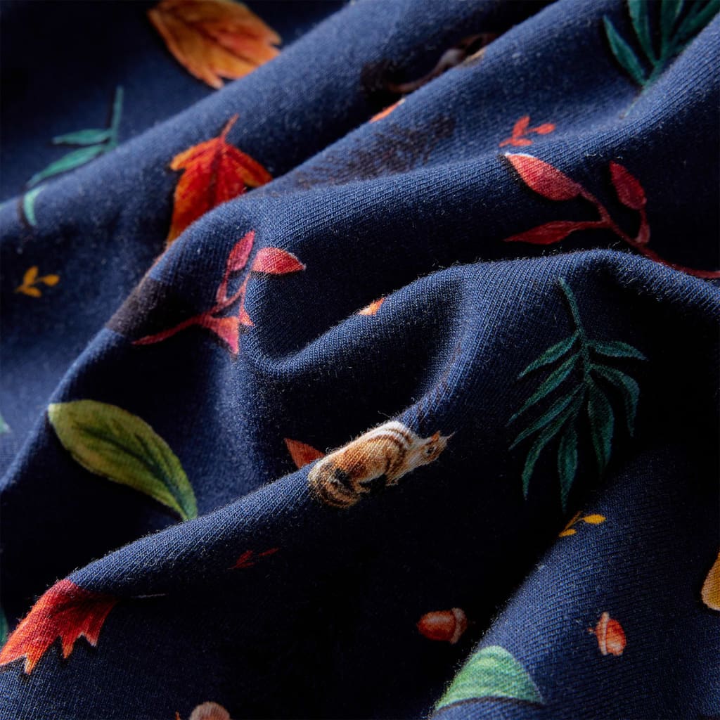 Kinderjurk met lange mouwen 116 marineblauw is nu te koop bij PeponiXL, paradijselijk wonen!