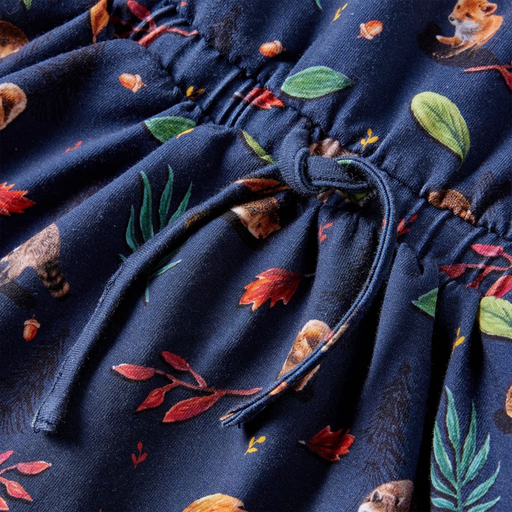 Kinderjurk met lange mouwen 140 marineblauw is nu te koop bij PeponiXL, paradijselijk wonen!