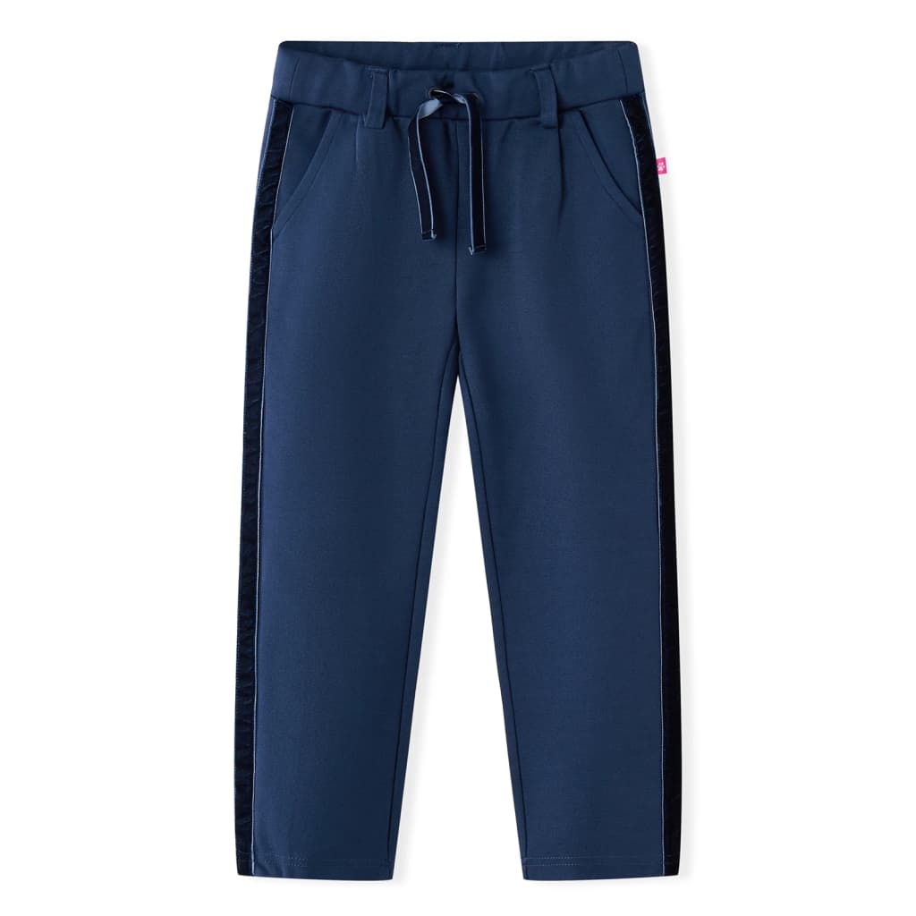Kinderbroek met zwarte bies 104 marineblauw is nu te koop bij PeponiXL, paradijselijk wonen!
