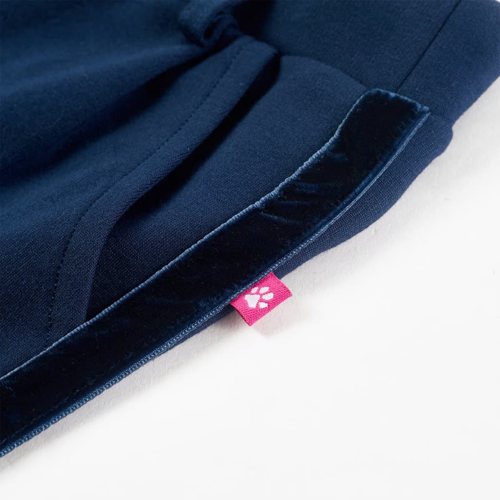 Kinderbroek met zwarte bies 104 marineblauw is nu te koop bij PeponiXL, paradijselijk wonen!