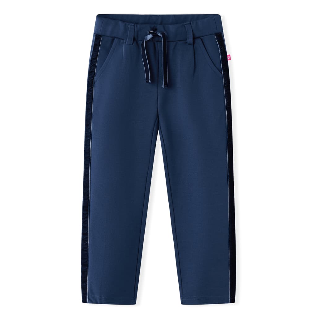Kinderbroek met zwarte bies 116 marineblauw is nu te koop bij PeponiXL, paradijselijk wonen!