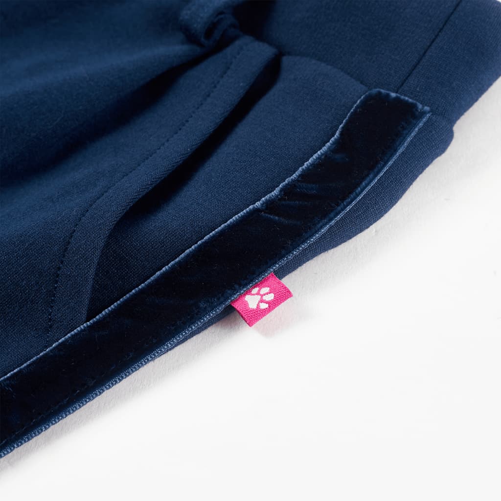Kinderbroek met zwarte bies 116 marineblauw is nu te koop bij PeponiXL, paradijselijk wonen!