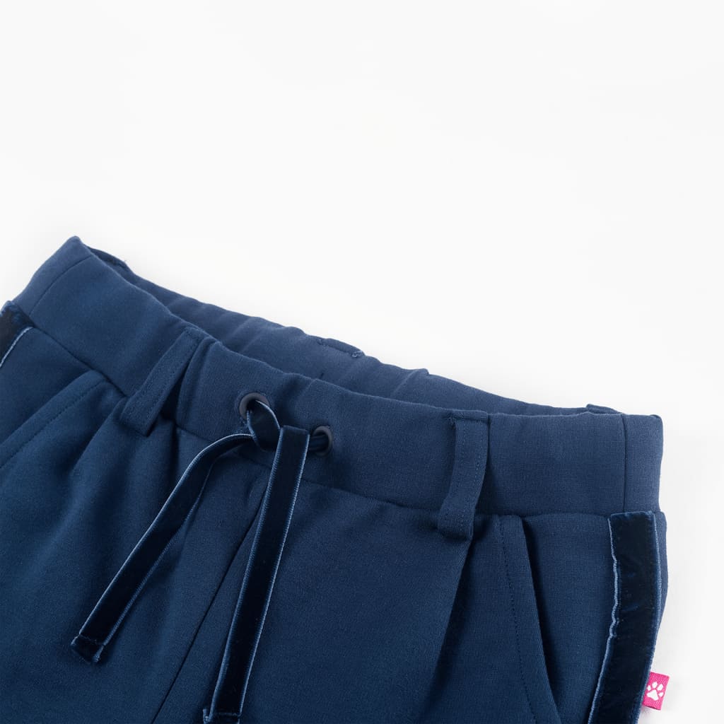 Kinderbroek met zwarte bies 128 marineblauw is nu te koop bij PeponiXL, paradijselijk wonen!