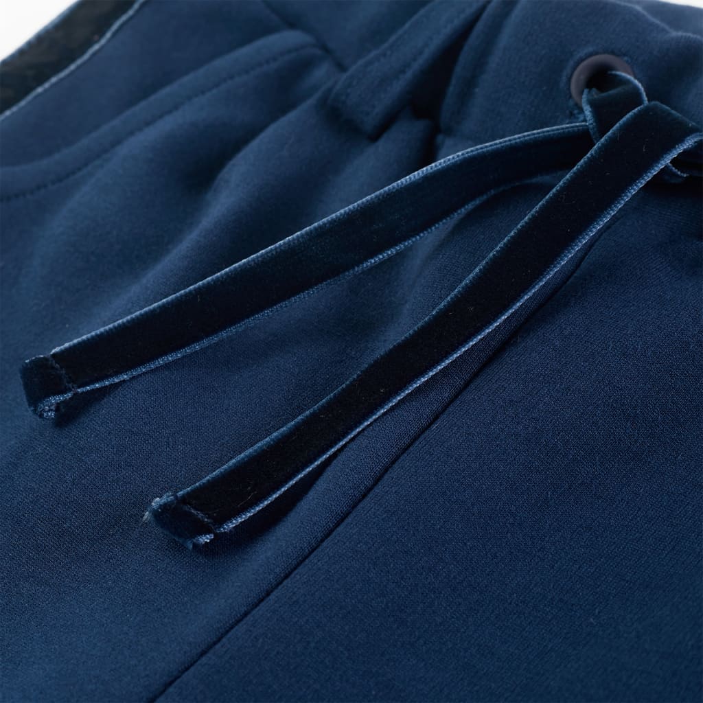 Kinderbroek met zwarte bies 128 marineblauw is nu te koop bij PeponiXL, paradijselijk wonen!