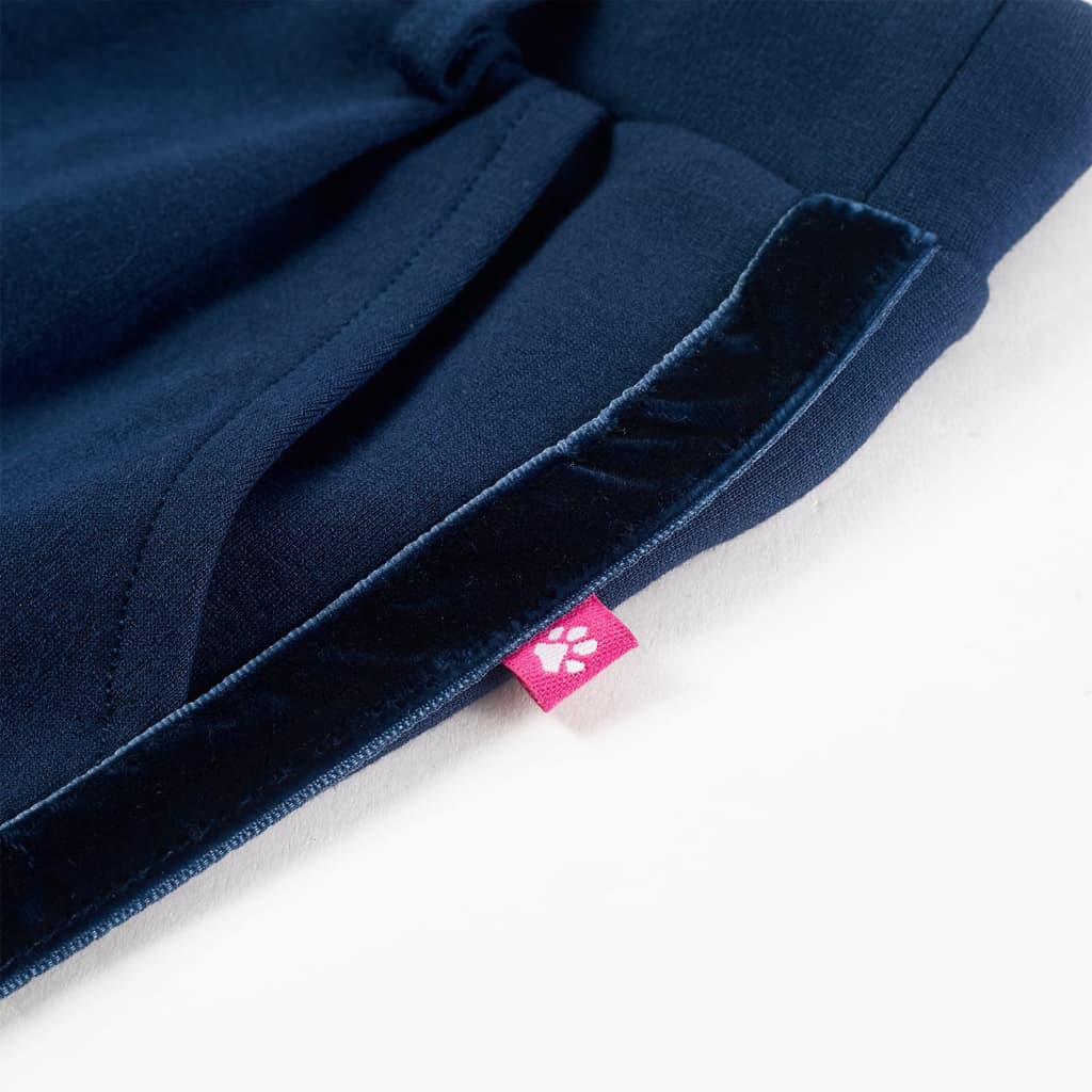 Kinderbroek met zwarte bies 140 marineblauw is nu te koop bij PeponiXL, paradijselijk wonen!