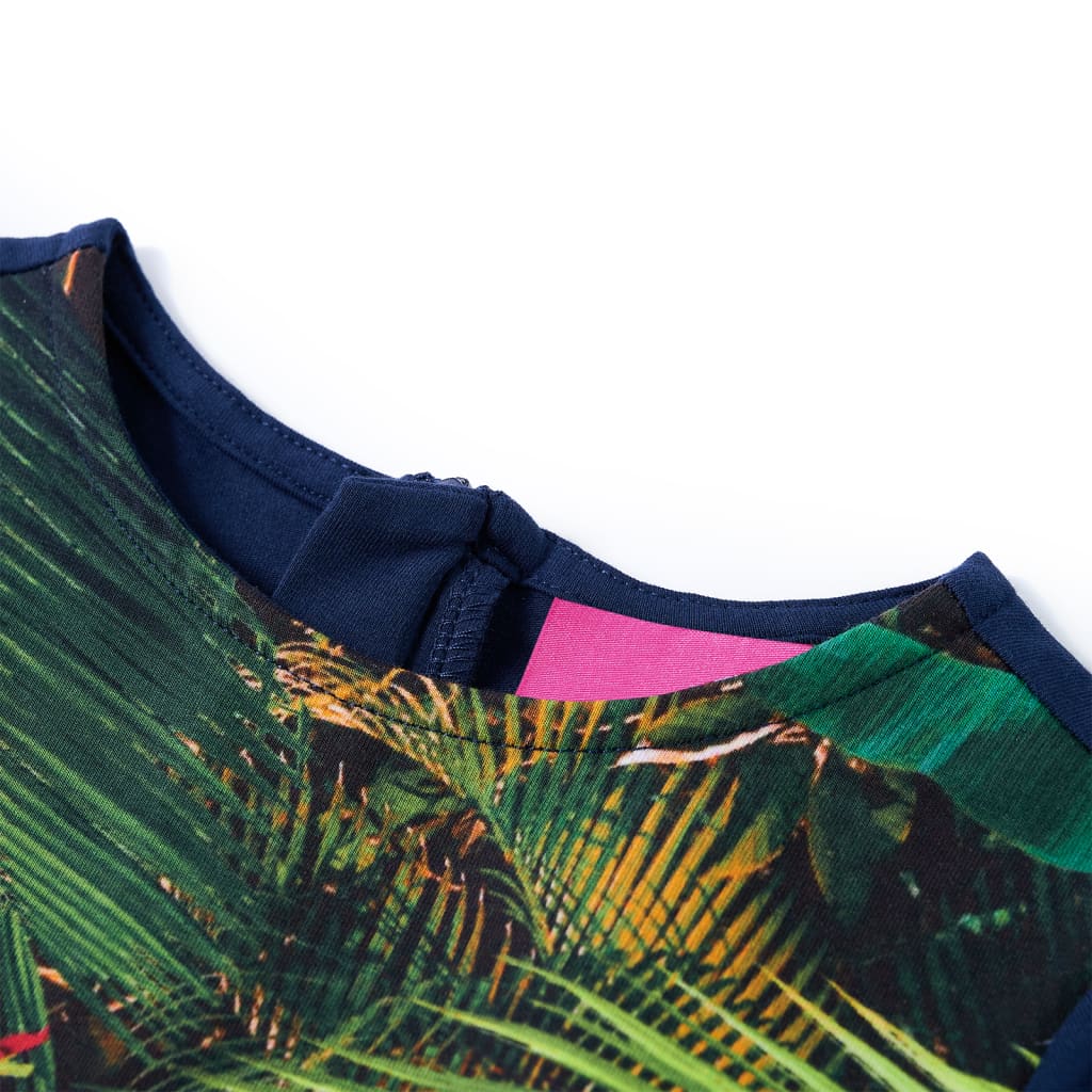 Kinderjurk met lange mouwen 116 marineblauw is nu te koop bij PeponiXL, paradijselijk wonen!