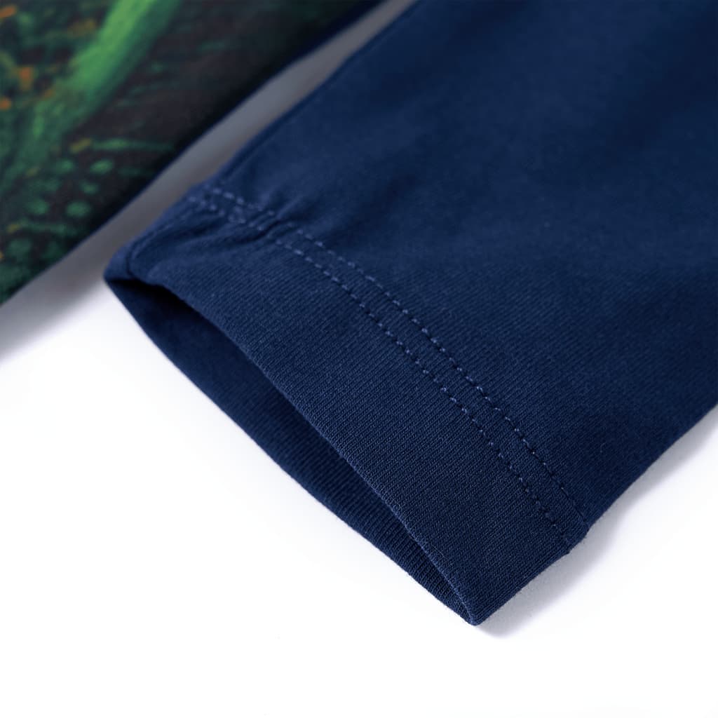 Kinderjurk met lange mouwen 116 marineblauw is nu te koop bij PeponiXL, paradijselijk wonen!