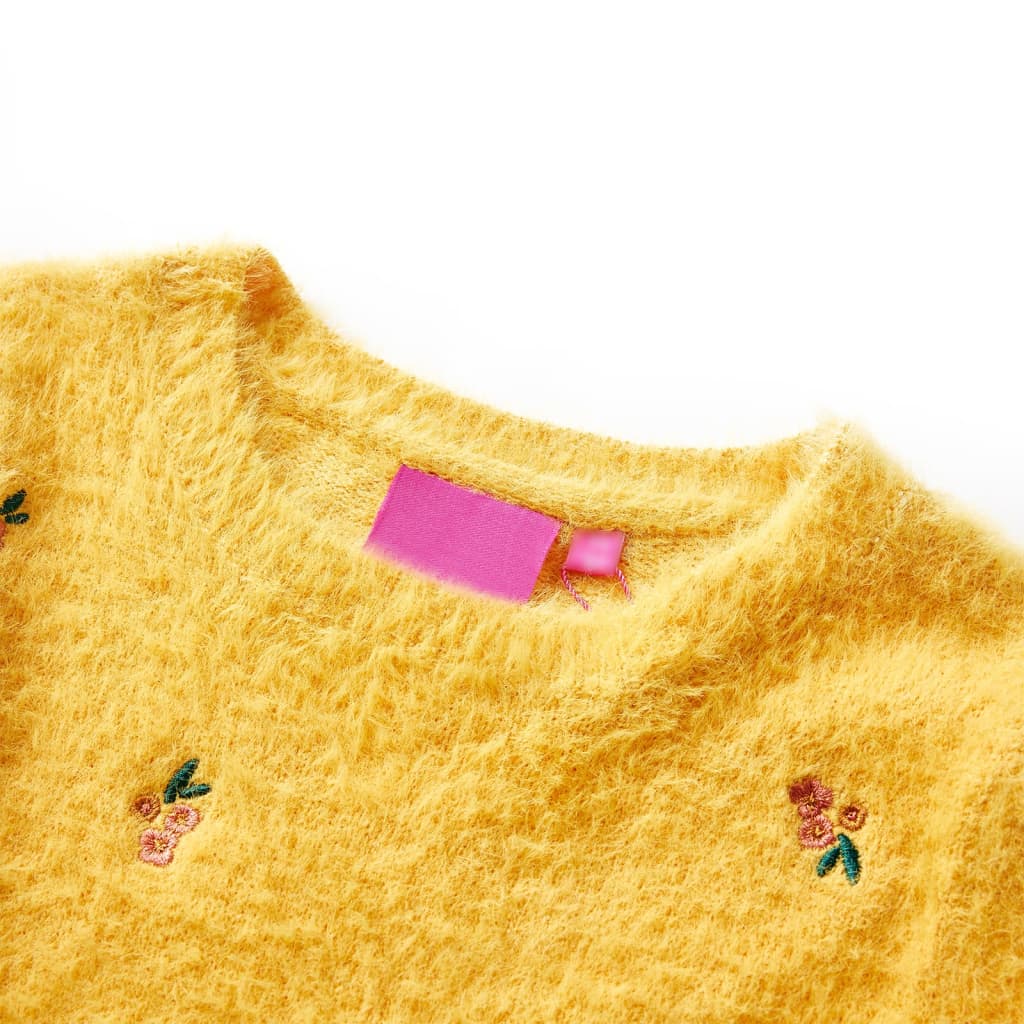 Kindertrui gebreid 92 okerkleurig is nu te koop bij PeponiXL, paradijselijk wonen!