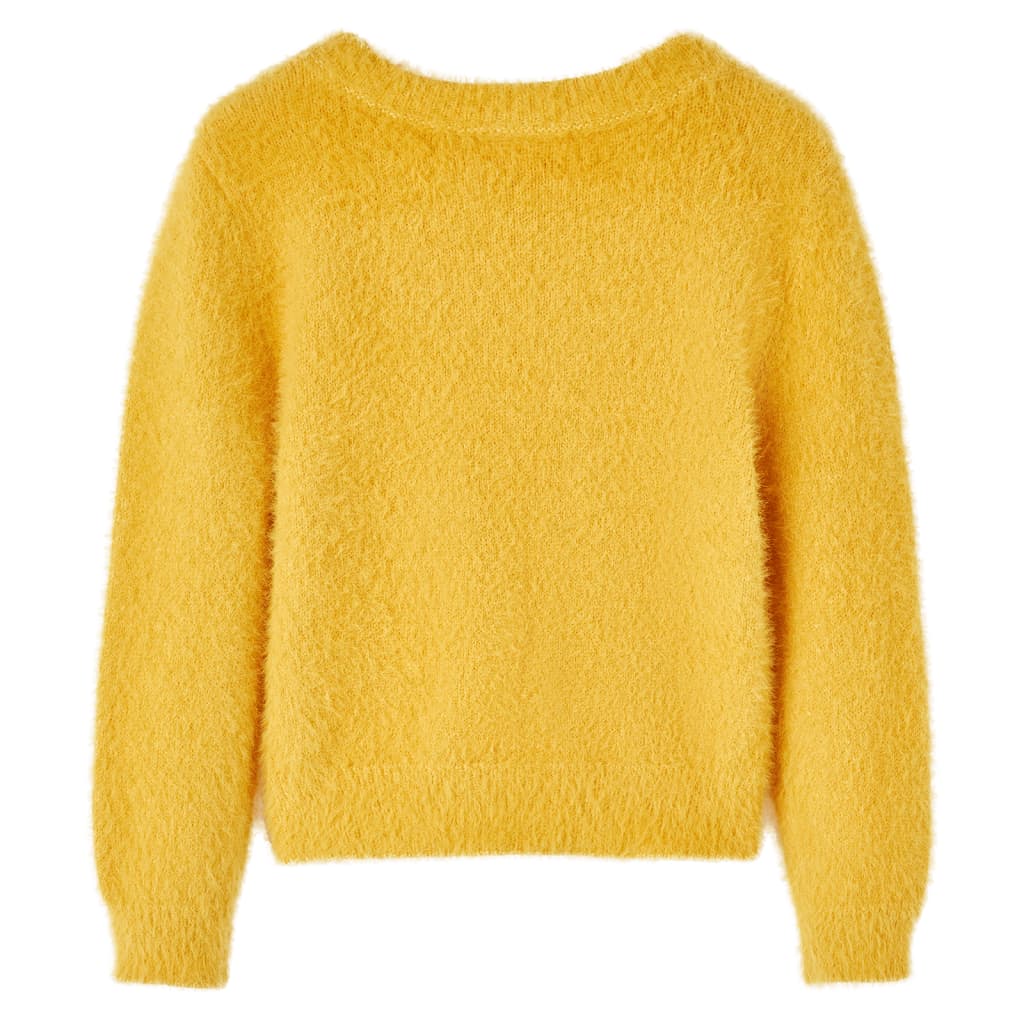 Kindertrui gebreid 104 okerkleurig is nu te koop bij PeponiXL, paradijselijk wonen!