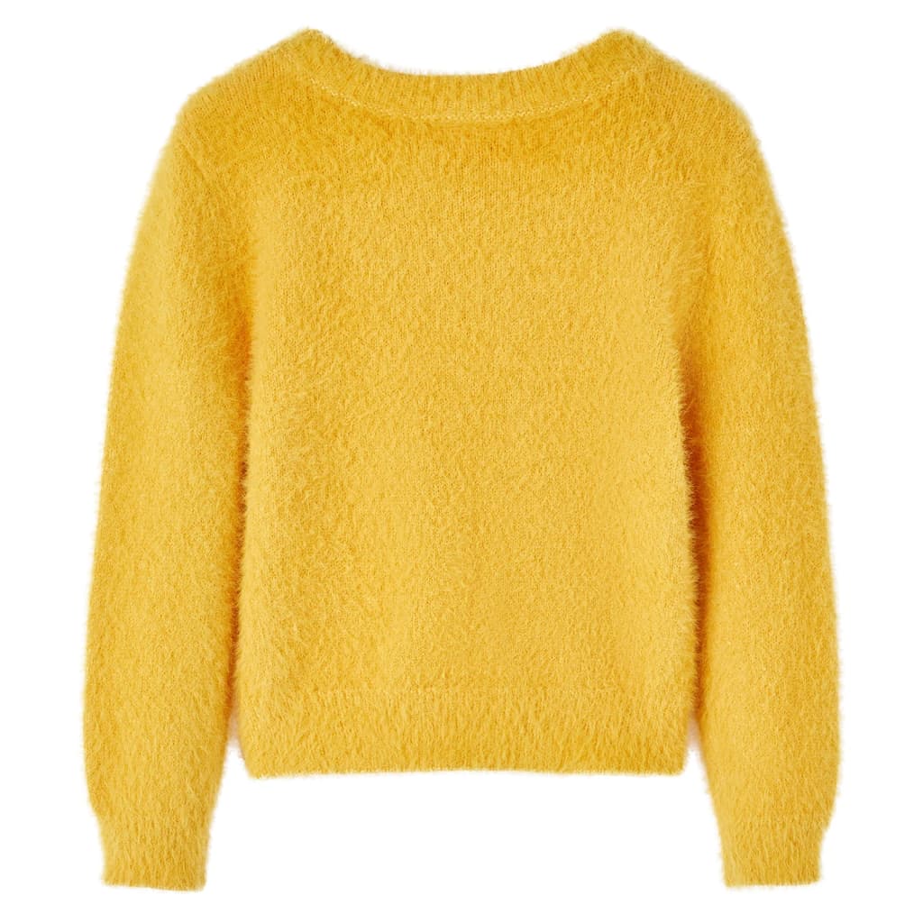 Kindertrui gebreid 140 okerkleurig is nu te koop bij PeponiXL, paradijselijk wonen!