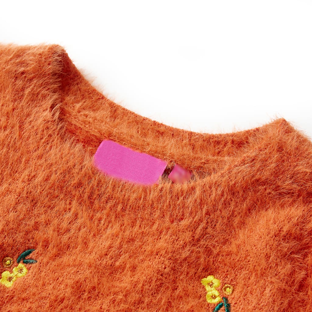 Kindertrui gebreid 92 oranjebruin is nu te koop bij PeponiXL, paradijselijk wonen!