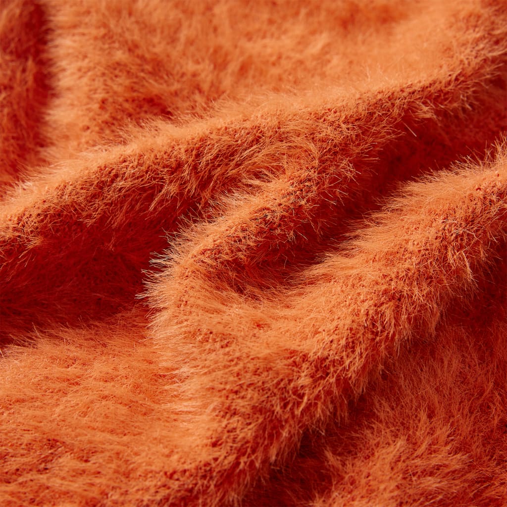Kindertrui gebreid 92 oranjebruin is nu te koop bij PeponiXL, paradijselijk wonen!