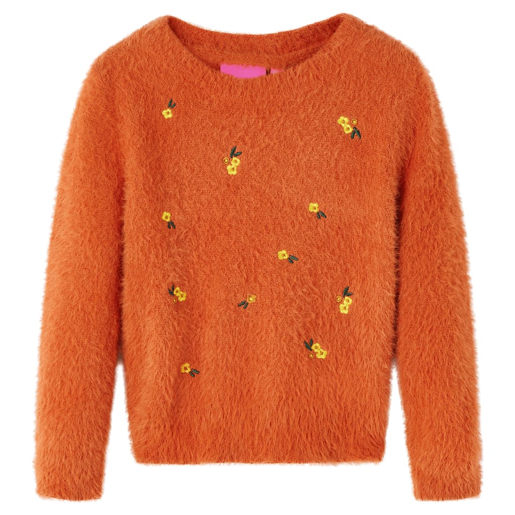 Kindertrui gebreid 104 oranjebruin is nu te koop bij PeponiXL, paradijselijk wonen!