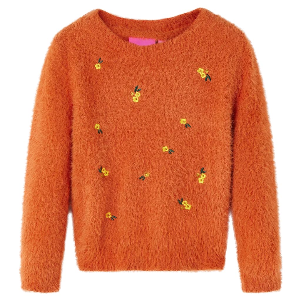 Kindertrui gebreid 116 oranjebruin is nu te koop bij PeponiXL, paradijselijk wonen!