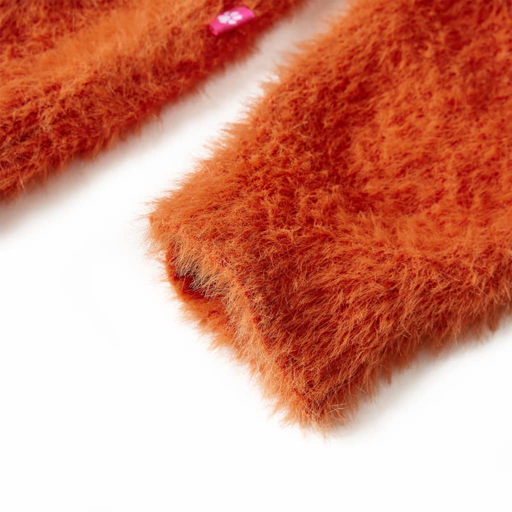 Kindertrui gebreid 116 oranjebruin is nu te koop bij PeponiXL, paradijselijk wonen!