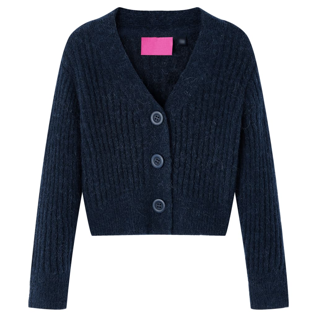 Kindervest gebreid 116 marineblauw is nu te koop bij PeponiXL, paradijselijk wonen!