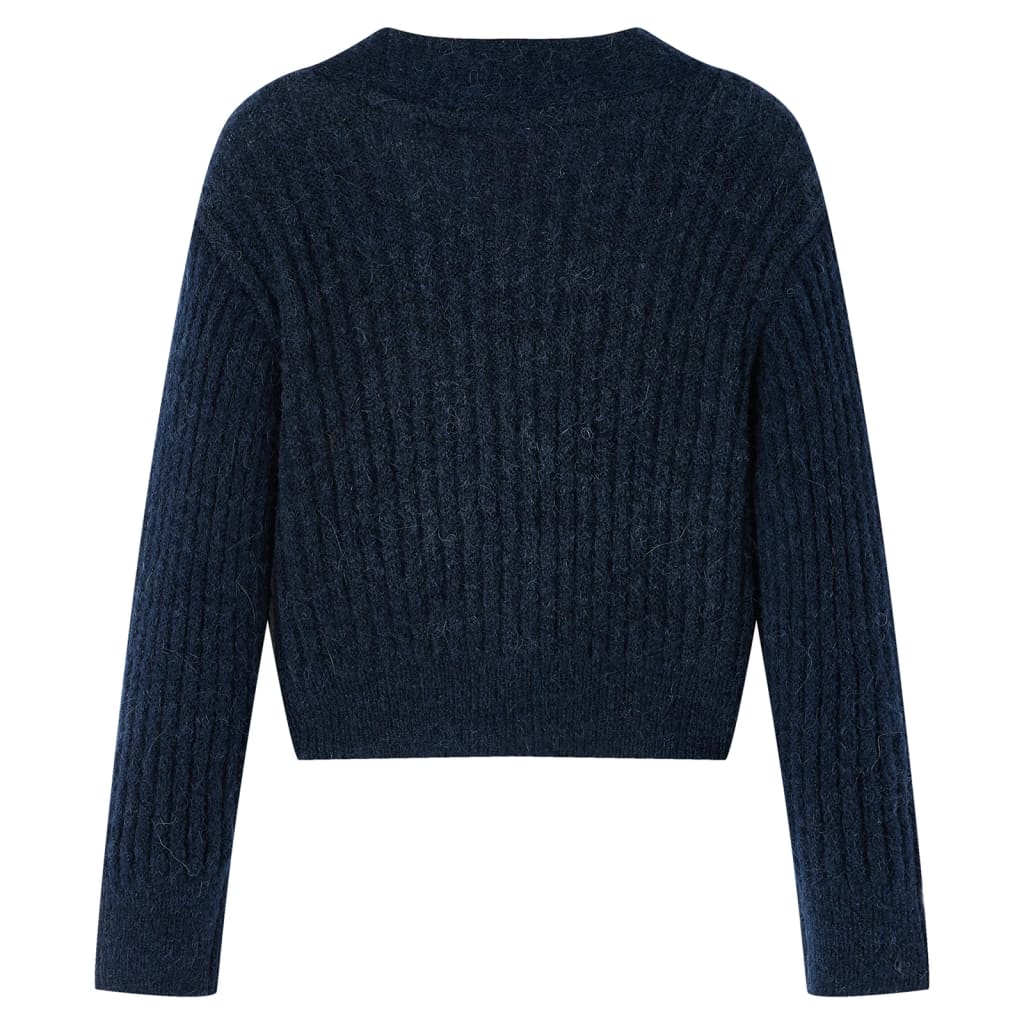 Kindervest gebreid 116 marineblauw is nu te koop bij PeponiXL, paradijselijk wonen!