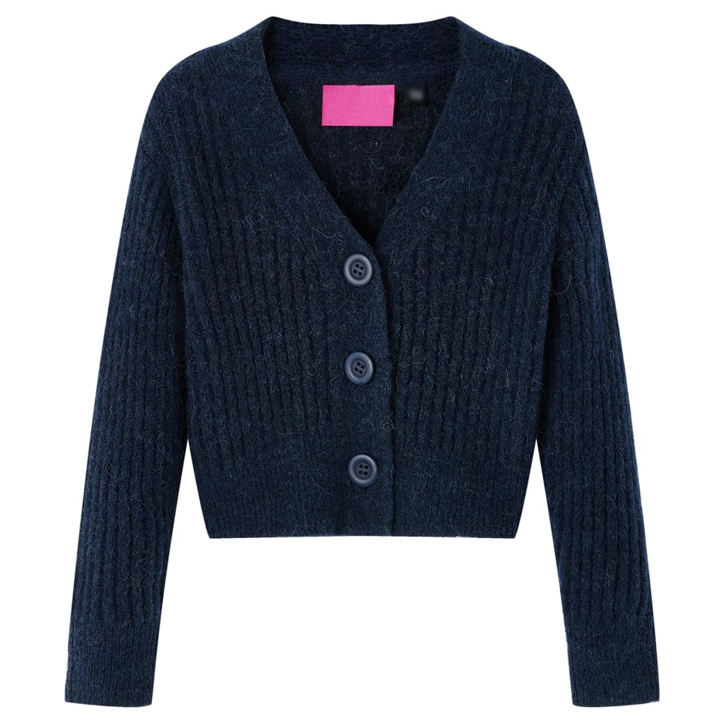Kindervest gebreid 128 marineblauw is nu te koop bij PeponiXL, paradijselijk wonen!