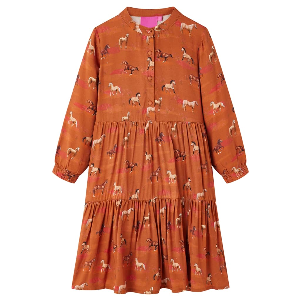 Kinderjurk 104 cognackleurig is nu te koop bij PeponiXL, paradijselijk wonen!