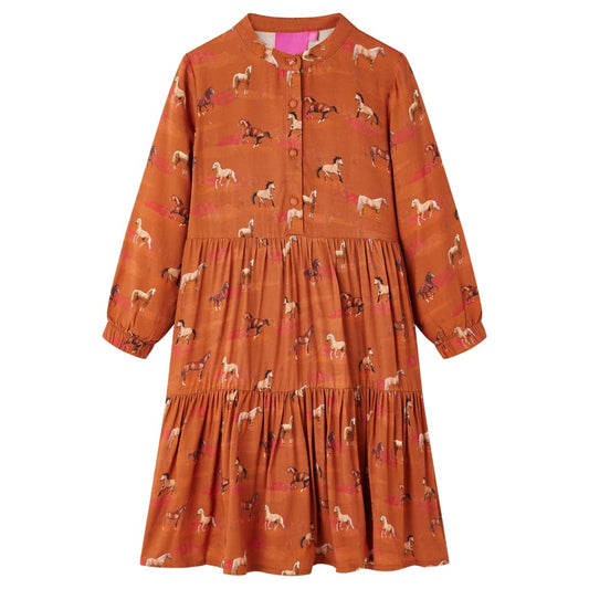 Kinderjurk 104 cognackleurig is nu te koop bij PeponiXL, paradijselijk wonen!