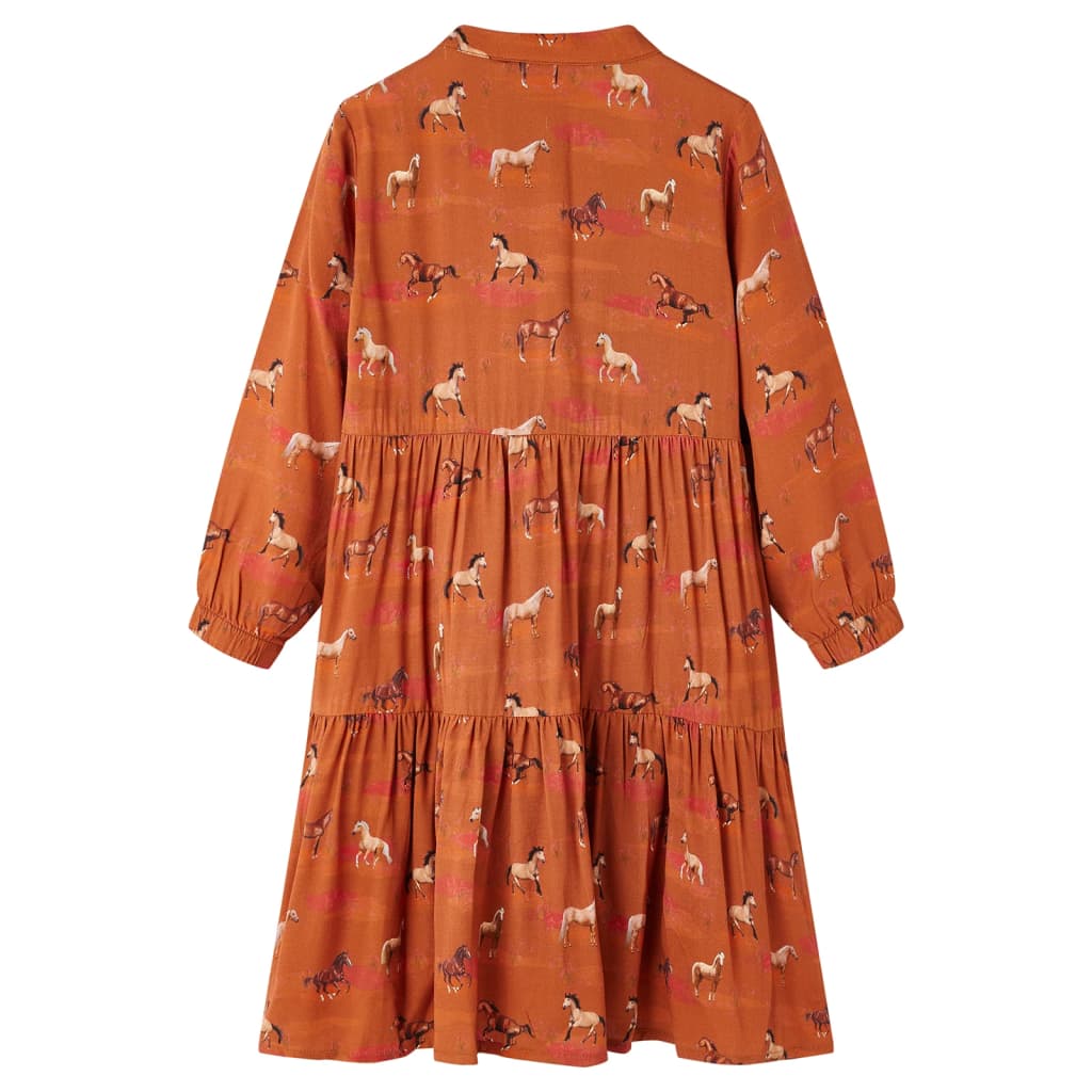 Kinderjurk 104 cognackleurig is nu te koop bij PeponiXL, paradijselijk wonen!
