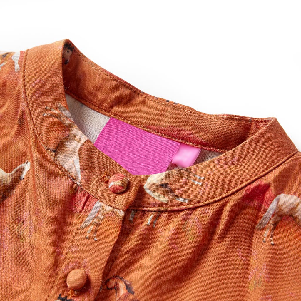 Kinderjurk 140 cognackleurig is nu te koop bij PeponiXL, paradijselijk wonen!