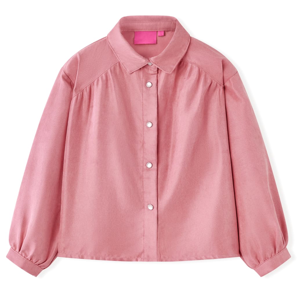 Kinderblouse met lantaarnmouwen 116 oudroze is nu te koop bij PeponiXL, paradijselijk wonen!