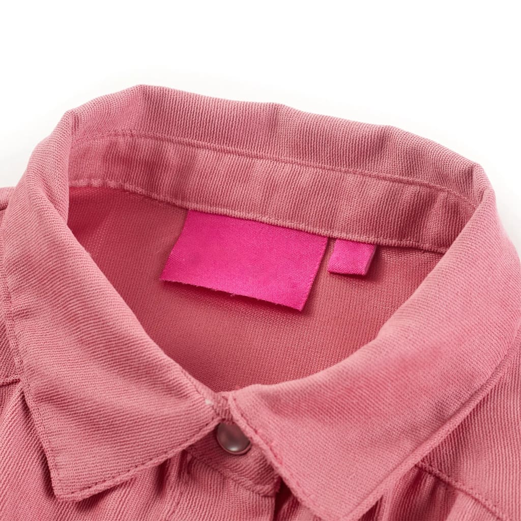 Kinderblouse met lantaarnmouwen 140 oudroze is nu te koop bij PeponiXL, paradijselijk wonen!