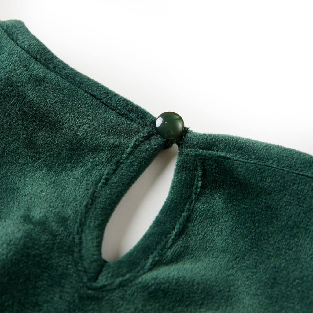 Kinderblouse met ruches 116 donkergroen is nu te koop bij PeponiXL, paradijselijk wonen!
