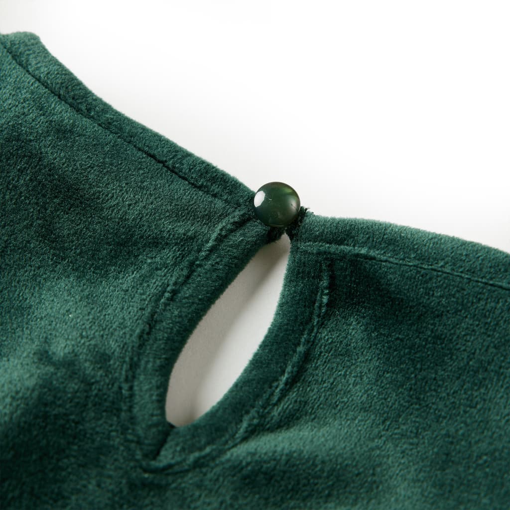 Kinderblouse met ruches 128 donkergroen is nu te koop bij PeponiXL, paradijselijk wonen!