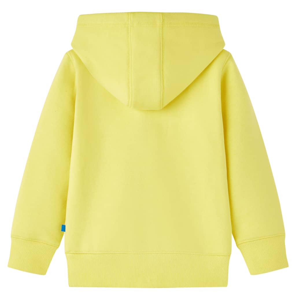 Kindervest met capuchon en rits 104 lichtgeel is nu te koop bij PeponiXL, paradijselijk wonen!