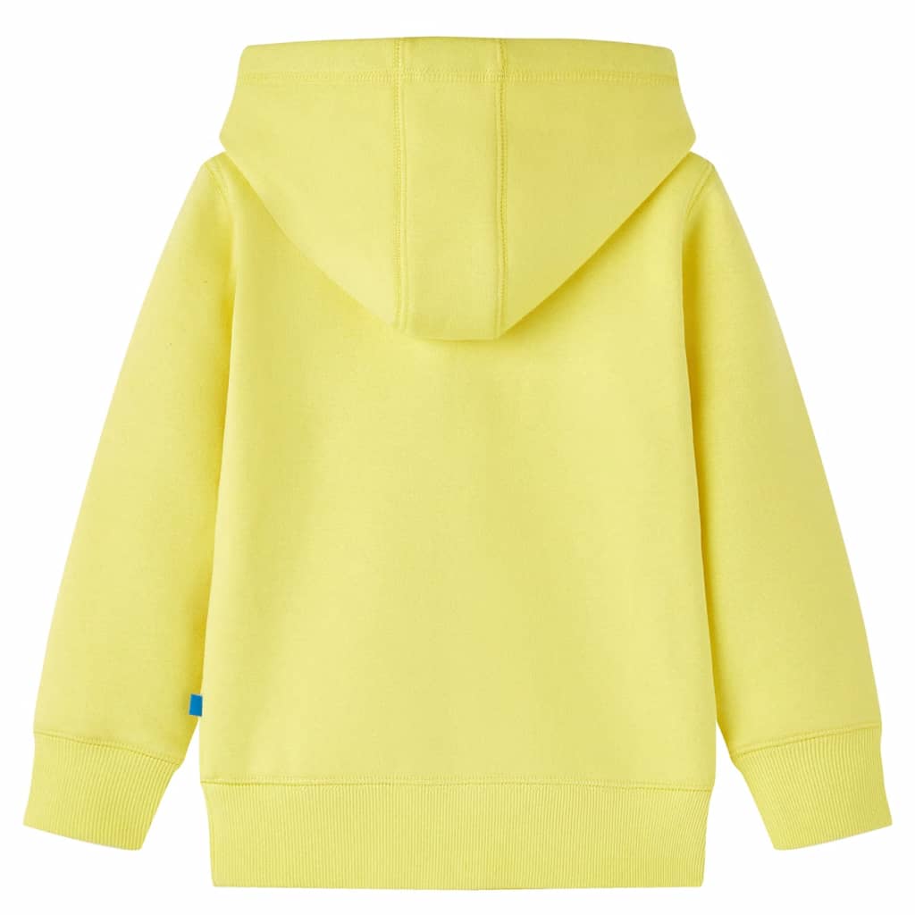 Kindervest met capuchon en rits 128 lichtgeel is nu te koop bij PeponiXL, paradijselijk wonen!