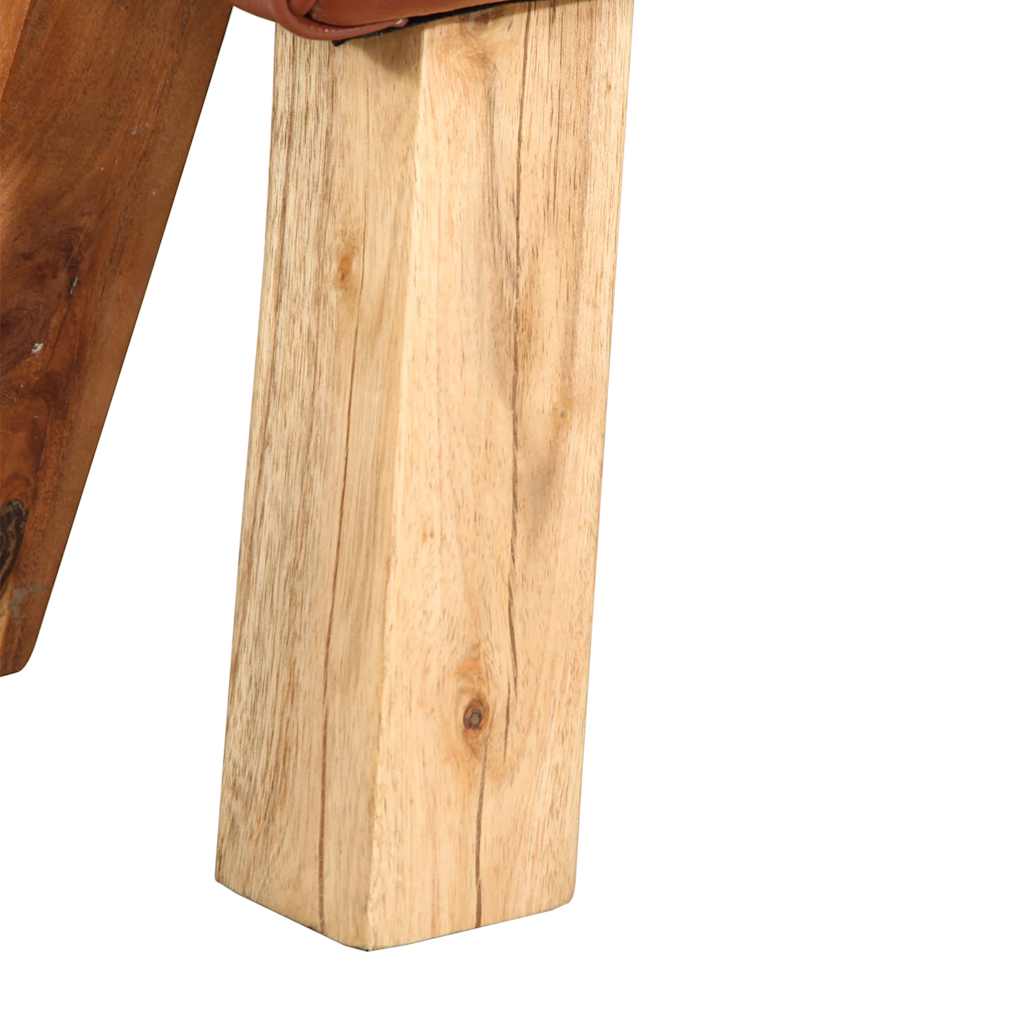 Gymbok 110 cm echt leer bruin is nu te koop bij PeponiXL, paradijselijk wonen!