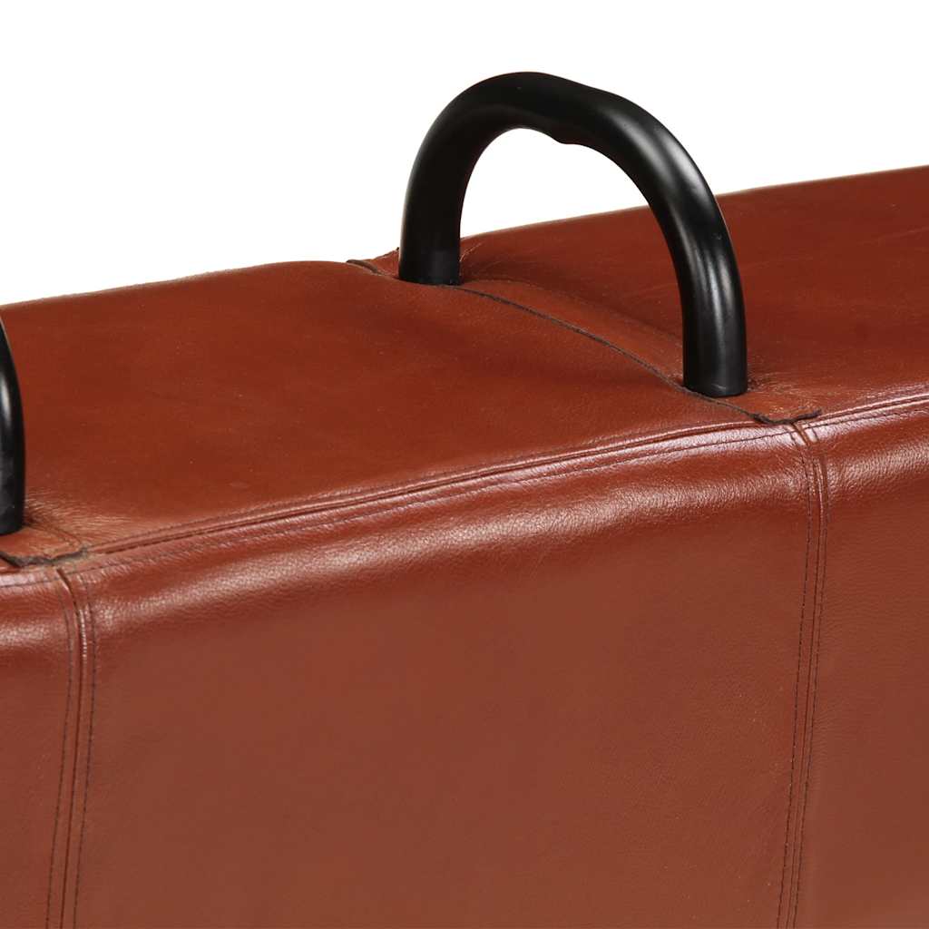 Gymbok 110 cm echt leer bruin is nu te koop bij PeponiXL, paradijselijk wonen!