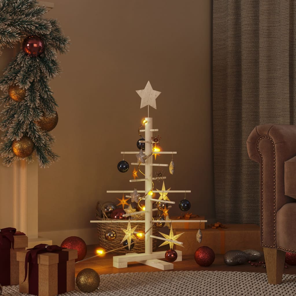 Kerstdecoratie kerstboom 75 cm massief grenenhout is nu te koop bij PeponiXL, paradijselijk wonen!