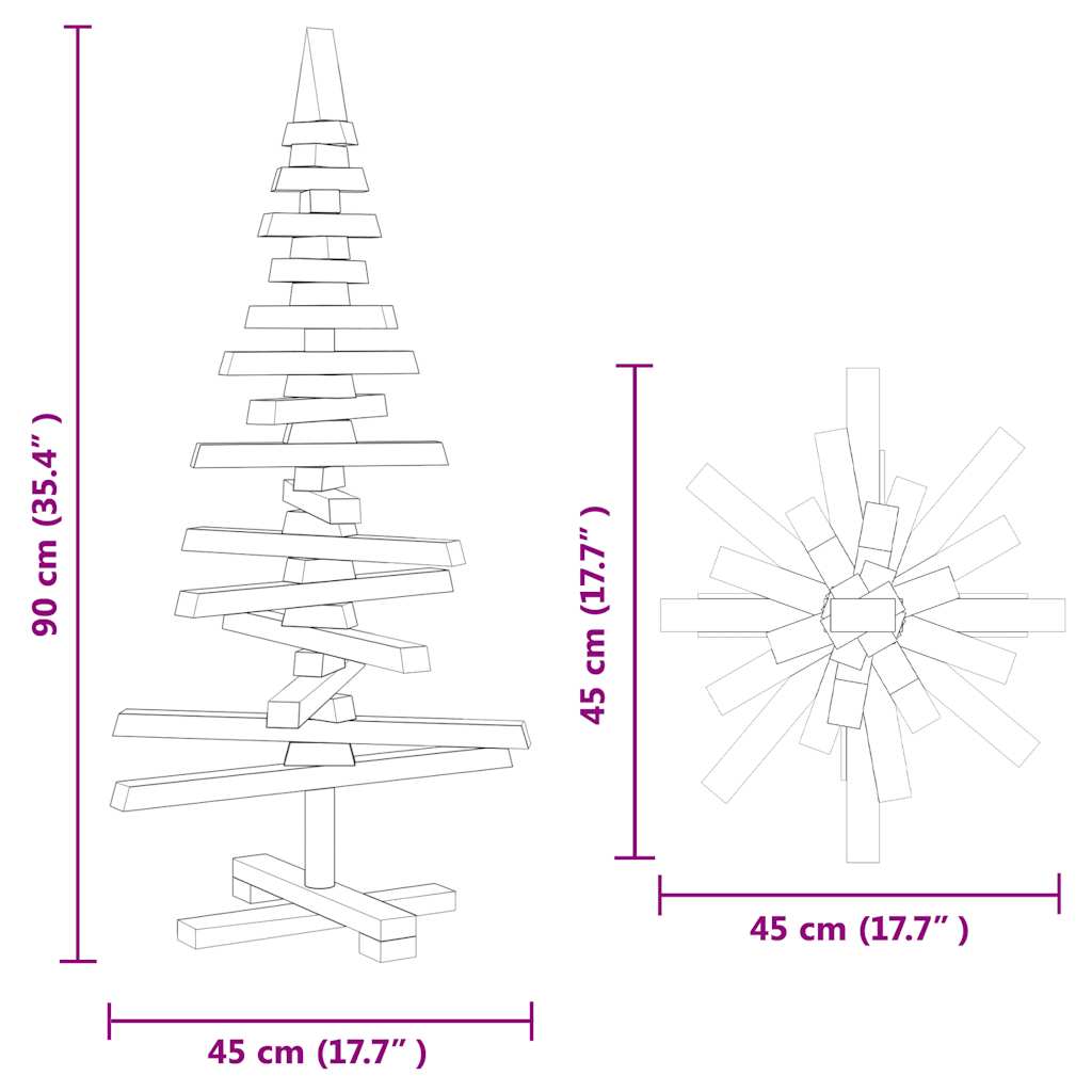 | Houten kerstboom | natuurlijk 90 cm Massief grenenhout is nu te koop bij PeponiXL, paradijselijk wonen!