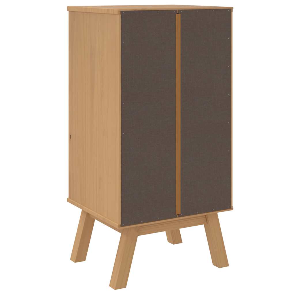 Nachtkastje OLDEN massief grenenhout wit en bruin is nu te koop bij PeponiXL, paradijselijk wonen!
