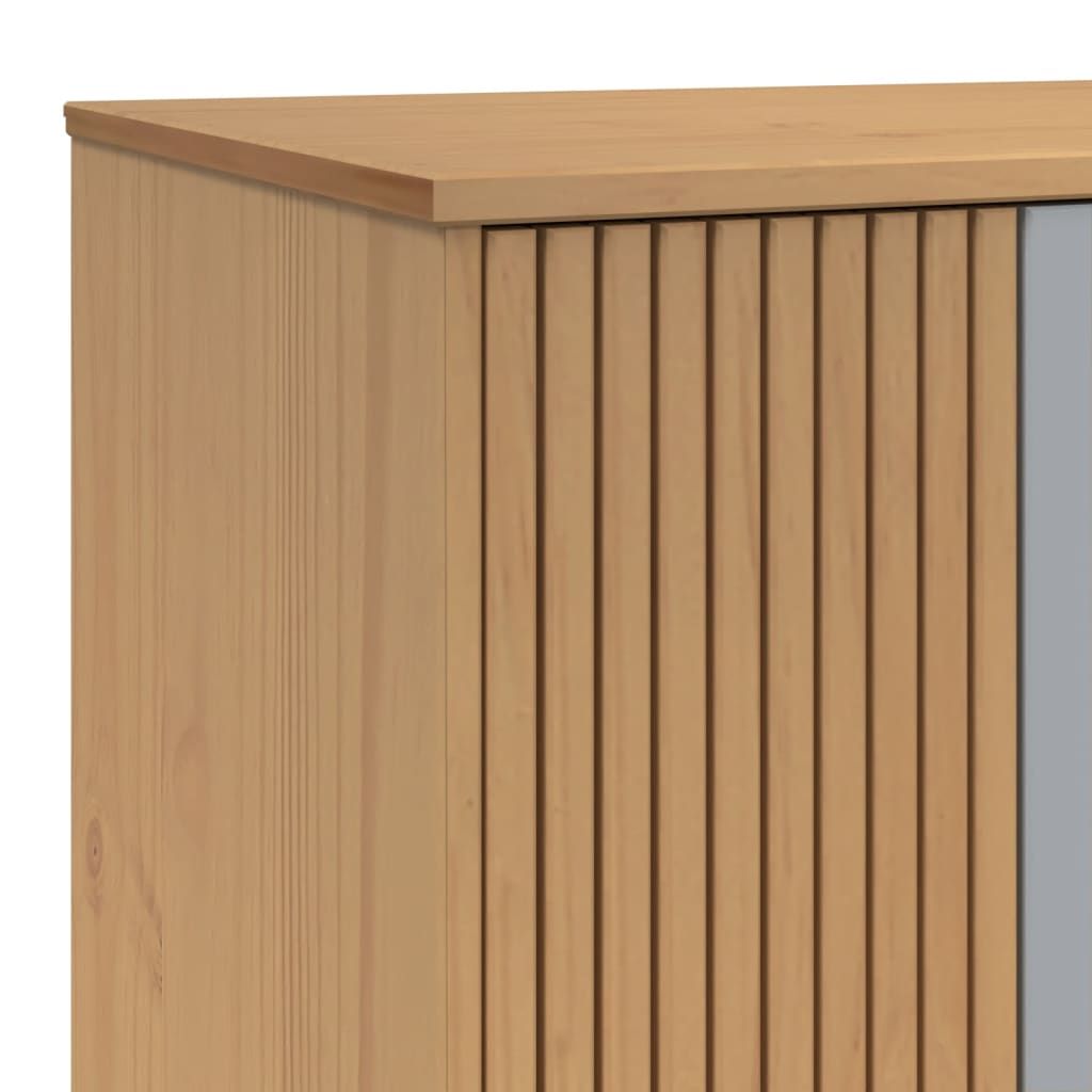 Kledingkast OLDEN 76,5x53x172 cm grenenhout grijs en bruin is nu te koop bij PeponiXL, paradijselijk wonen!