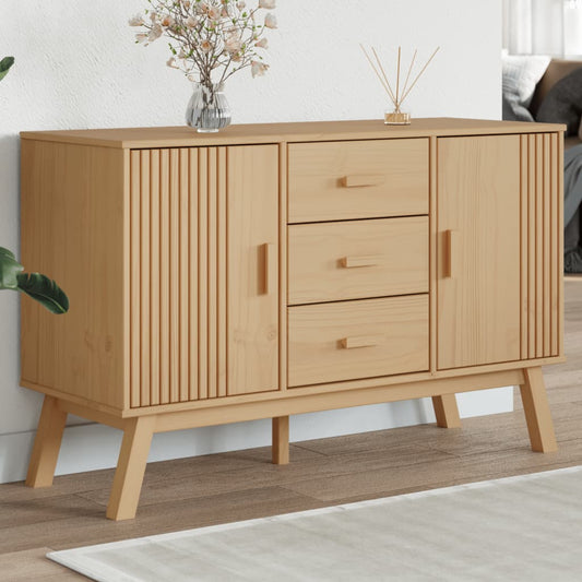 Dressoir OLDEN 114x43x73,5 cm massief grenenhout bruin is nu te koop bij PeponiXL, paradijselijk wonen!