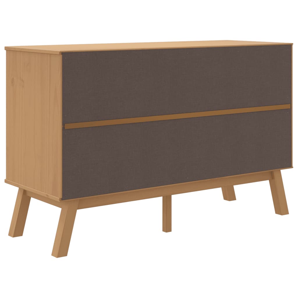 Dressoir OLDEN 114x43x73,5 cm massief grenenhout grijs en bruin is nu te koop bij PeponiXL, paradijselijk wonen!