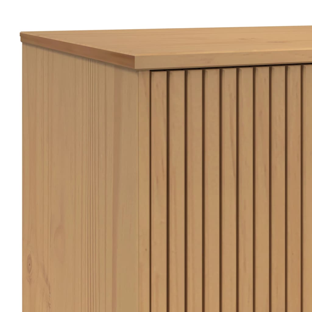 Dressoir OLDEN 114x43x73,5 cm massief grenenhout wit en bruin is nu te koop bij PeponiXL, paradijselijk wonen!