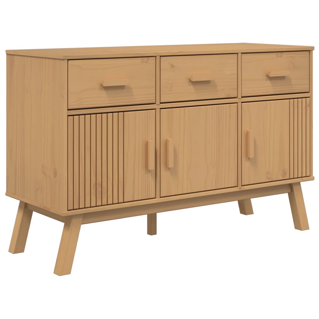 Dressoir OLDEN 114x43x73,5 cm massief grenenhout bruin is nu te koop bij PeponiXL, paradijselijk wonen!