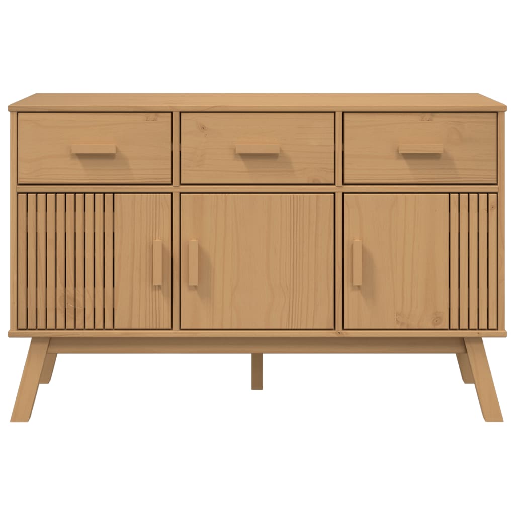 Dressoir OLDEN 114x43x73,5 cm massief grenenhout bruin is nu te koop bij PeponiXL, paradijselijk wonen!