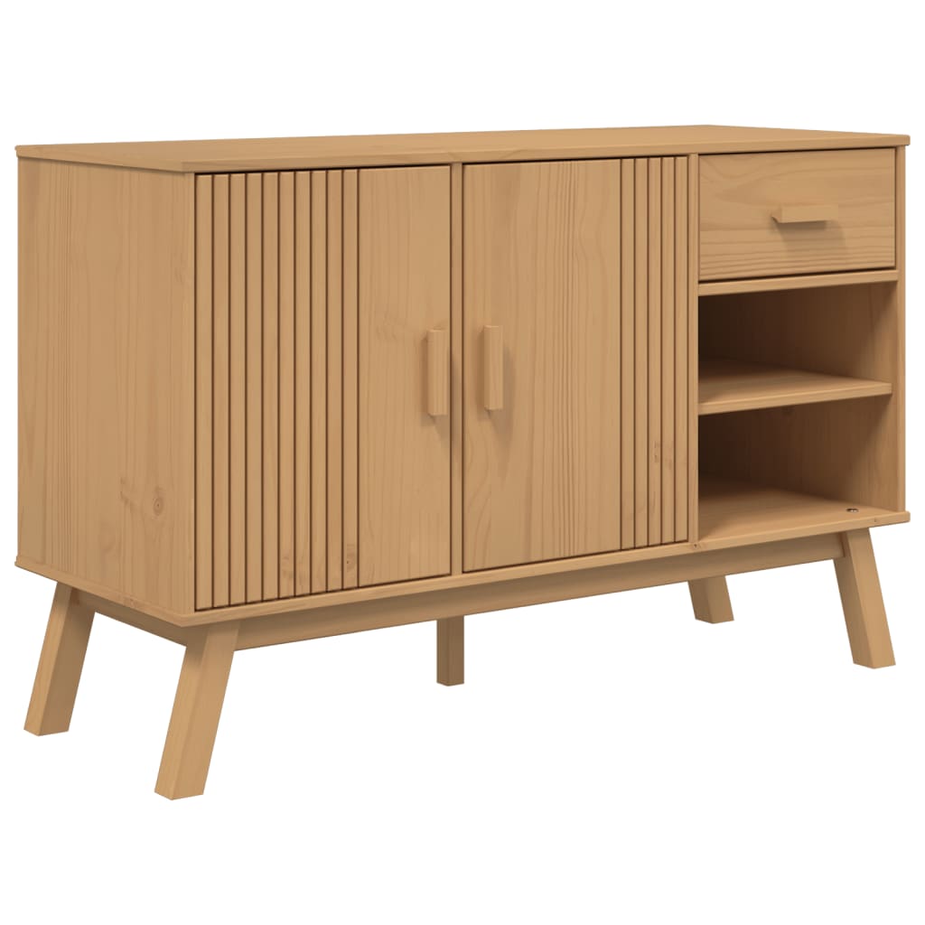 Dressoir OLDEN 114x43x73,5 cm massief grenenhout bruin is nu te koop bij PeponiXL, paradijselijk wonen!