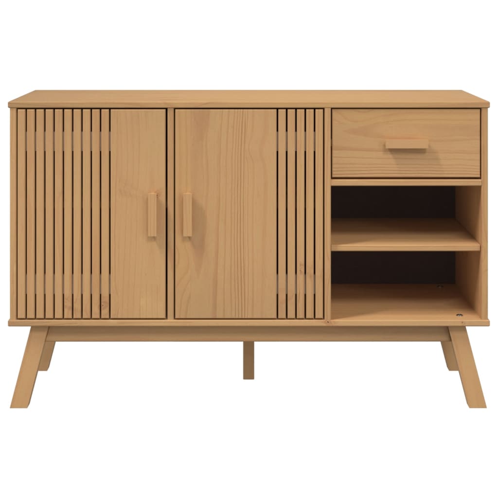 Dressoir OLDEN 114x43x73,5 cm massief grenenhout bruin is nu te koop bij PeponiXL, paradijselijk wonen!