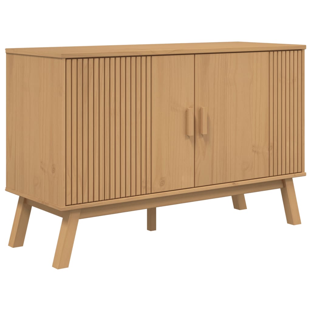 Dressoir OLDEN 114x43x73,5 cm massief grenenhout bruin is nu te koop bij PeponiXL, paradijselijk wonen!