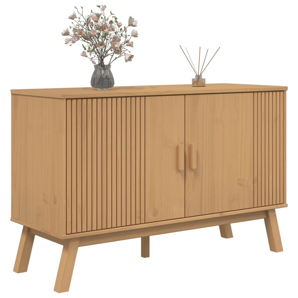 Dressoir OLDEN 114x43x73,5 cm massief grenenhout bruin is nu te koop bij PeponiXL, paradijselijk wonen!