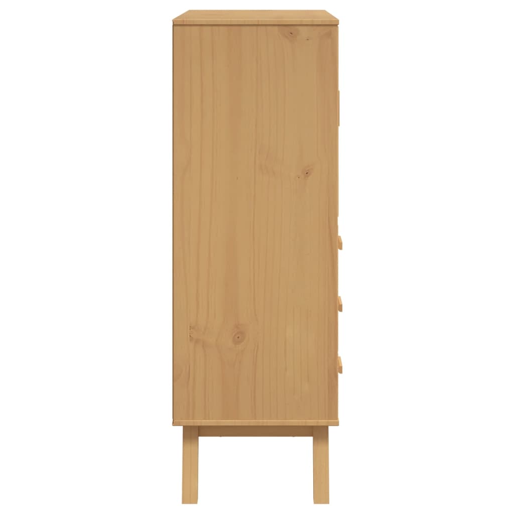 Hoge kast OLDEN 85x43x125 cm massief grenenhout bruin is nu te koop bij PeponiXL, paradijselijk wonen!